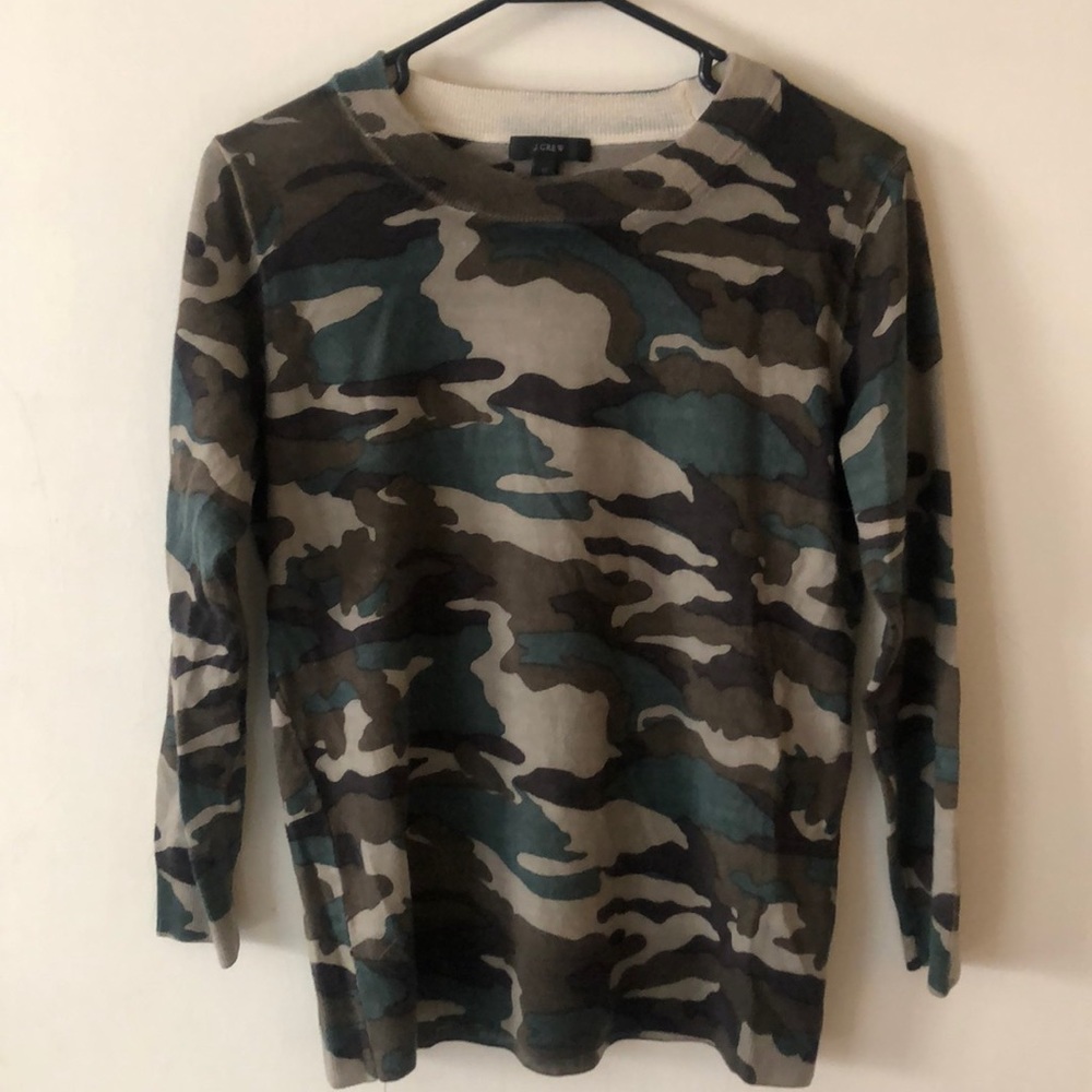Camo Print J. Crew Sweater